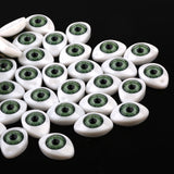 Maxbell 50 Pieces 19mm Plastic Dolls Safety Eyes Eyeball for Animal Toy Puppet Making Doll Mask DIY Halloween Prop Green