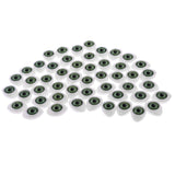 Maxbell 50 Pieces 19mm Plastic Dolls Safety Eyes Eyeball for Animal Toy Puppet Making Doll Mask DIY Halloween Prop Green