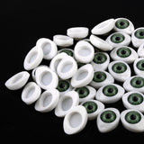 Maxbell 50 Pieces 19mm Plastic Dolls Safety Eyes Eyeball for Animal Toy Puppet Making Doll Mask DIY Halloween Prop Green