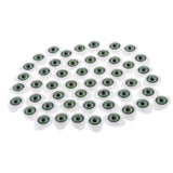 Maxbell 50 Pieces 19mm Plastic Dolls Safety Eyes Eyeball for Animal Toy Puppet Making Doll Mask DIY Halloween Prop Green