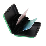 Maxbell Mini Waterproof Aluminum Metal Business ID Credit Card Holder - Green