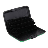 Maxbell Mini Waterproof Aluminum Metal Business ID Credit Card Holder - Green