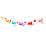 Maxbell Handmade Felt Cupid Star Bunting Banner Pennant for Party Christmas Baby Shower Playroom Nursery Decor Decoration Flags 2 m