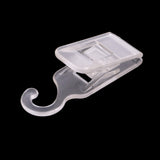 Maxbell 10 Pieces 5x1.8cm Sign Clip Holder Price Tag Label Card Frame Plastic Clear Display Hook