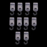 Maxbell 10 Pieces 5x1.8cm Sign Clip Holder Price Tag Label Card Frame Plastic Clear Display Hook