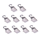 Maxbell 10 Pieces 5x1.8cm Sign Clip Holder Price Tag Label Card Frame Plastic Clear Display Hook