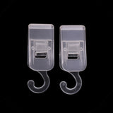 Maxbell 10 Pieces 5x1.8cm Sign Clip Holder Price Tag Label Card Frame Plastic Clear Display Hook