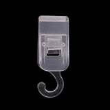 Maxbell 10 Pieces 5x1.8cm Sign Clip Holder Price Tag Label Card Frame Plastic Clear Display Hook