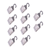 Maxbell 10 Pieces 5x1.8cm Sign Clip Holder Price Tag Label Card Frame Plastic Clear Display Hook