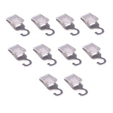 Maxbell 10 Pieces 5x1.8cm Sign Clip Holder Price Tag Label Card Frame Plastic Clear Display Hook