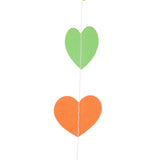 Maxbell 4M Heart Shaped Paper Garland Wedding Birthday Christmas Feast Ceremony Shop Party Baby Shower Hanging Decoration Yellow/Orange/Green