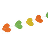 Maxbell 4M Heart Shaped Paper Garland Wedding Birthday Christmas Feast Ceremony Shop Party Baby Shower Hanging Decoration Yellow/Orange/Green