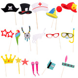 Maxbell Pieces of 20 Photo Booth Props Wedding Halloween Carnival Party Mask on A Stick