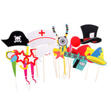 Maxbell Pieces of 20 Photo Booth Props Wedding Halloween Carnival Party Mask on A Stick