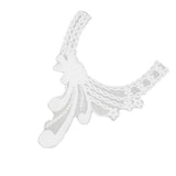 Maxbell Fashionable Floral Lace Collar Applique Embroidered Sewing Trims Patches for Bridal Wedding Costume Dolls DIY White