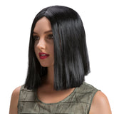 Maxbell Short Bob Wigs Elegant Straight Black Synthetic Heat Resistant Daily Costume Cosplay for Women Ladies