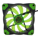 Maxbell 12cm 32 LEDs Light Holder Fan PC Case Fan Computer Gaming CPU Cooler Cooling Fan Green