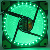 Maxbell 12cm 32 LEDs Light Holder Fan PC Case Fan Computer Gaming CPU Cooler Cooling Fan Green