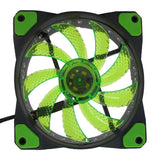 Maxbell 12cm 32 LEDs Light Holder Fan PC Case Fan Computer Gaming CPU Cooler Cooling Fan Green