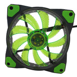 Maxbell 12cm 32 LEDs Light Holder Fan PC Case Fan Computer Gaming CPU Cooler Cooling Fan Green