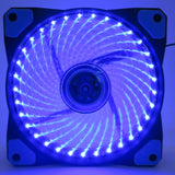 Maxbell 12cm 32 LEDs Light Holder Fan PC Case Fan Computer Gaming CPU Cooler Blue