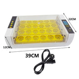 Maxbell 24 Capacity Digital Clear Egg Incubator Brooder Hatcher Automatic Egg Turning Function Temperature Humidity Control-UK Plug