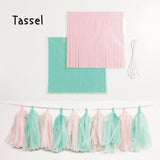 Maxbell Pack of 51 Happy Birthday Banner Set Paper PomPom Latex Balloons Paper Tassels