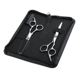 Maxbell Professional 6.0'' Silver Hair Cutting Shears/Scissors and Barber Thinning/Texturizing Set with Black Storage Case