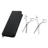 Maxbell Professional 6.0'' Silver Hair Cutting Shears/Scissors and Barber Thinning/Texturizing Set with Black Storage Case