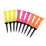 Maxbell 3 Pieces Durable Plastic & Rubber Elastic Golf Tees 83mm Low Resistance