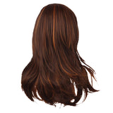 Maxbell Natural Gold Brown Medium Charming Women Girls Curly Full Hair Wig Colored Cosplay Wigs