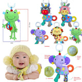 Maxbell Cute Plush Baby Frog Rattles Bed Stroller Music Hanging Bell Teething Ring Toys Hand Eye Coordination