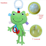 Maxbell Cute Plush Baby Frog Rattles Bed Stroller Music Hanging Bell Teething Ring Toys Hand Eye Coordination