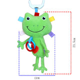 Maxbell Cute Plush Baby Frog Rattles Bed Stroller Music Hanging Bell Teething Ring Toys Hand Eye Coordination