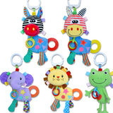 Maxbell Cute Plush Baby Frog Rattles Bed Stroller Music Hanging Bell Teething Ring Toys Hand Eye Coordination