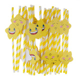 Maxbell 30pcs Funny Stripe Paper Star Drinking Straws for Party Baby Shower Decor