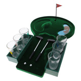 Maxbell Mini Table Golf Drinking Game Set with Shot Glasses 2 Putters 2 Balls Adults Party Supplies Toys Gifts Family Indoor Board Games