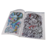 Maxbell Traditional Classical Dragon Tattoo Stetchbook Body Art Coloring Reference Book 60 Pages