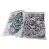 Maxbell Traditional Classical Dragon Tattoo Stetchbook Body Art Coloring Reference Book 60 Pages