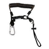 Maxbell Spiral Coiled Quick Release Buckle Scuba Diving Dive Lanyard with Stainless Steel Snap Clip Attachment for Camera