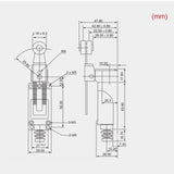 Maxbell ME-8108 Waterproof AC 250V Adjustable Roller Lever Arm Limit Switch NC-NO for CNC Mill Router Red