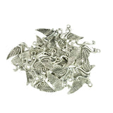 Maxbell 20 Pieces Tibetan Silver Lover Swan Valentines Day Charm Pendant Jewelry DIY