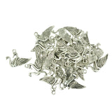 Maxbell 20 Pieces Tibetan Silver Lover Swan Valentines Day Charm Pendant Jewelry DIY