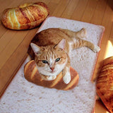 Maxbell Creative Simulation Plush Bread Shape Pillow Plush Nap Cushion Pet Cat Toy Size L