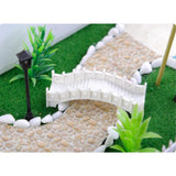 Maxbell Plastic Crafts Toy Sand Table Model Garden Decor Park Retro Bridge Mold