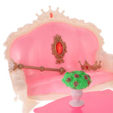 Maxbell Dollhouse Furniture Living Room Table Armchairs Sofa Set for 1/6 Barbie Doll
