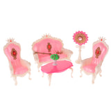 Maxbell Dollhouse Furniture Living Room Table Armchairs Sofa Set for 1/6 Barbie Doll