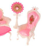 Maxbell Dollhouse Furniture Living Room Table Armchairs Sofa Set for 1/6 Barbie Doll