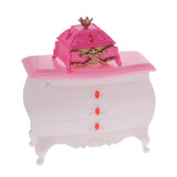 Maxbell Dollhouse Furniture Dressing Table Chairs Cabinet Set for 1/6 Barbie Doll