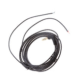 Maxbell 3.5mm Right Jack Earphone Audio Cable Repair Replacement Wire Line DIY Black